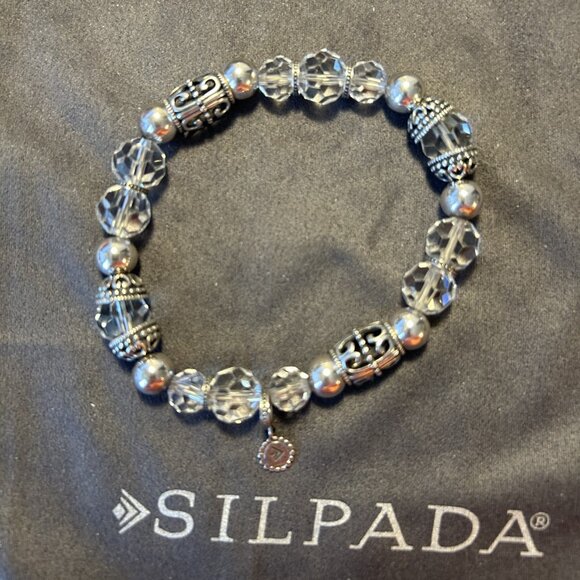 Silpada B2413 Glass Bead & Silver Bracelet B2413 - Picture 1 of 3